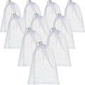 TecUnite 10 Pcs Mesh Bags Drawstring Laundry Bags Large Nylon Mesh Gift by TecUnite