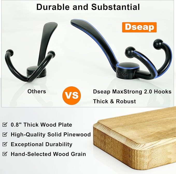 Dseap Coat Rack Wall Mounted - Image 2