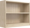 Bush Furniture Universal Small 2 Shelf Bookcase in Natural Elm, Low Storage and by BushBusinessFurniture