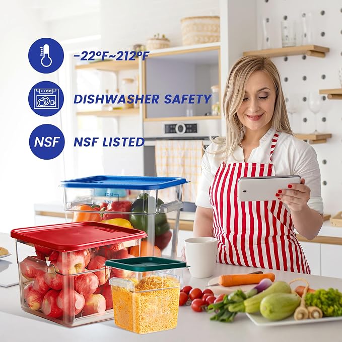 4 Pack Food Storage Containers, 22 Quart - Image 5