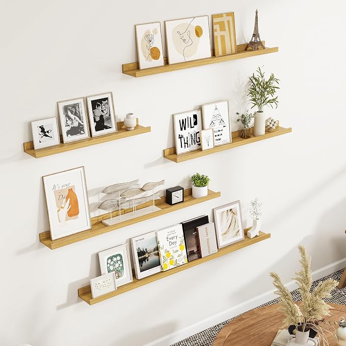 Fun Memories Picture Ledge Shelf, Floating Shelves Set of 4, 48 Inch Picture - Image 2