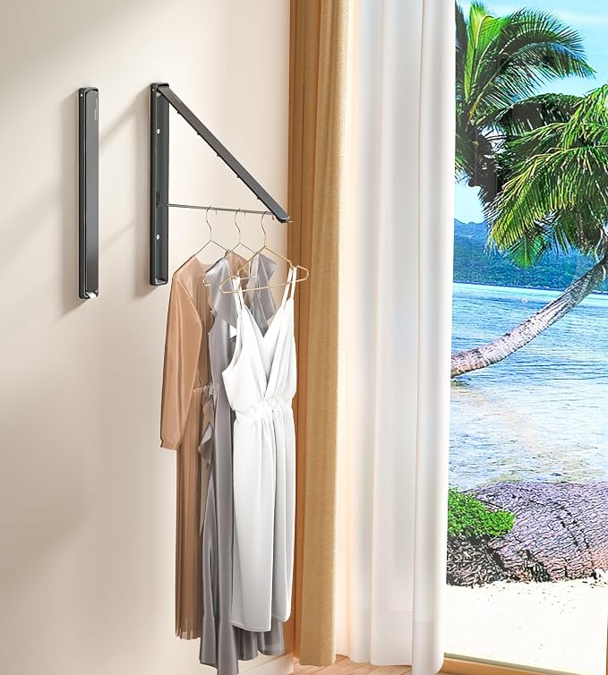 Dr.DJ Clothes Drying Rack Wall Mounted, Retractable & Foldable Clothes Hanger - Image 7