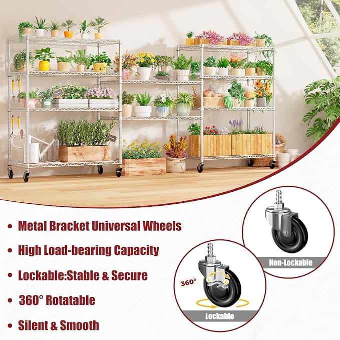 PrimeZone 5 Tier 48" Wx24''Dx81''H Wire Shelving - Image 7