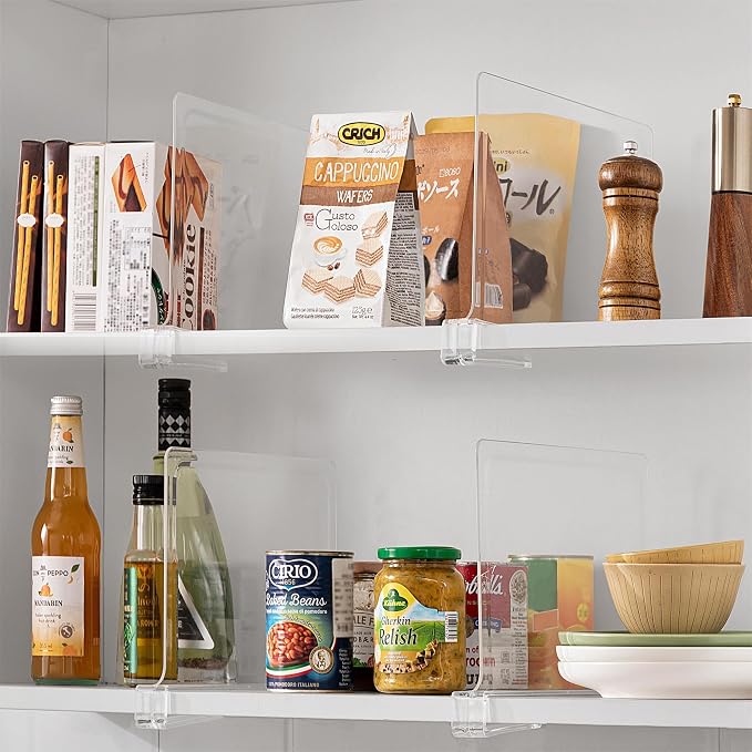HBlife 18 Pack Clear Shelf Dividers, Vertical Purse Organizer - Image 8