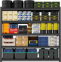 Storage Shelves, Garage Metal Shelving Unit, Adjustable, Double-Layer Column by Beaunatixx