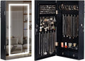 LAVIEVERT Jewelry Armoire with LED Lighted Mirror, Wall/Door Mounted Frameless by LAVIEVERT