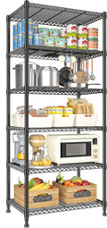 REIBII 72’’H Wire Shelving, 6 Tier Metal Shelving Units and Storage Shelves by REIBII