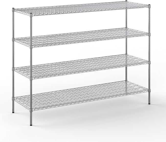 24" Deep x 60" Wide x 54" Height Wire Shelving Kit | 4-Tier | NSF Commercial - Image 3