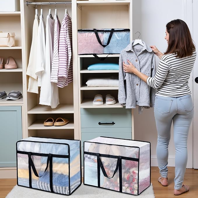 8 Pack Clear Blanket Storage Bags - Image 4