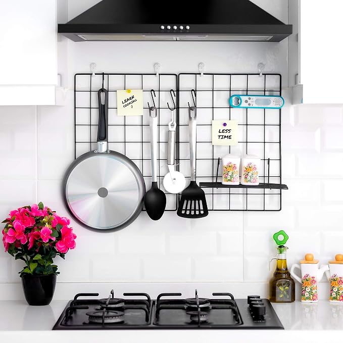 ODOXIA 4-Pack Wire Wall Grid Panel | Photo Grid Wall Decor | Metal Board - Image 6