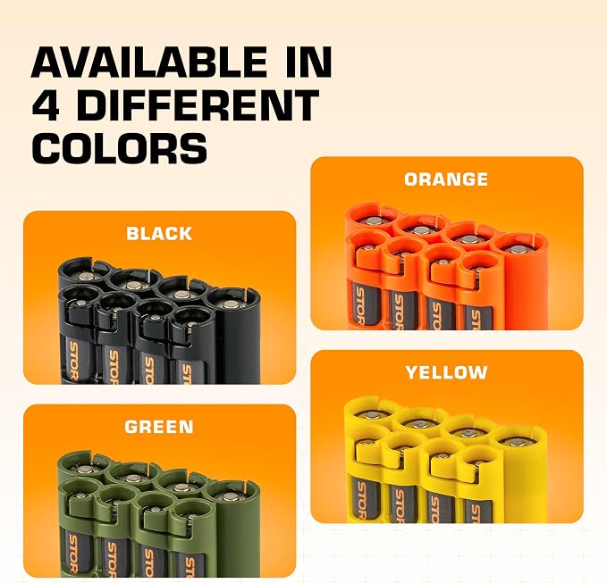 Storacell AA + AAA Combo Battery Storage Caddy and Dispenser, Military Green - Image 5