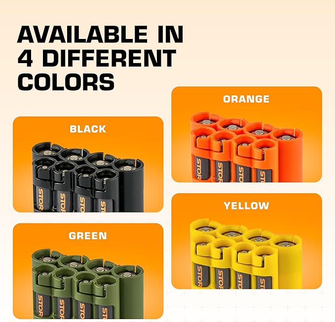 Storacell AA + AAA Combo Battery Storage Caddy and Dispenser, Military Green - Image 5