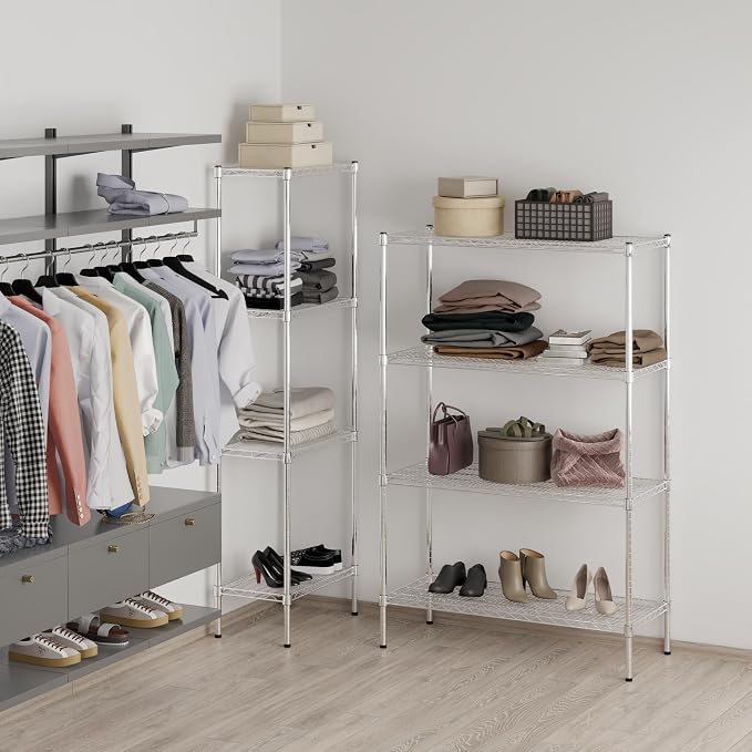 18" Deep x 42" Wide x 64" Height Wire Shelving Kit | 4-Tier | NSF Commercial - Image 6
