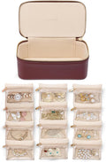 Vlando Jewelry Box with 12 Velvet Jewelry Bags Travel Jewelry Case by VLANDO