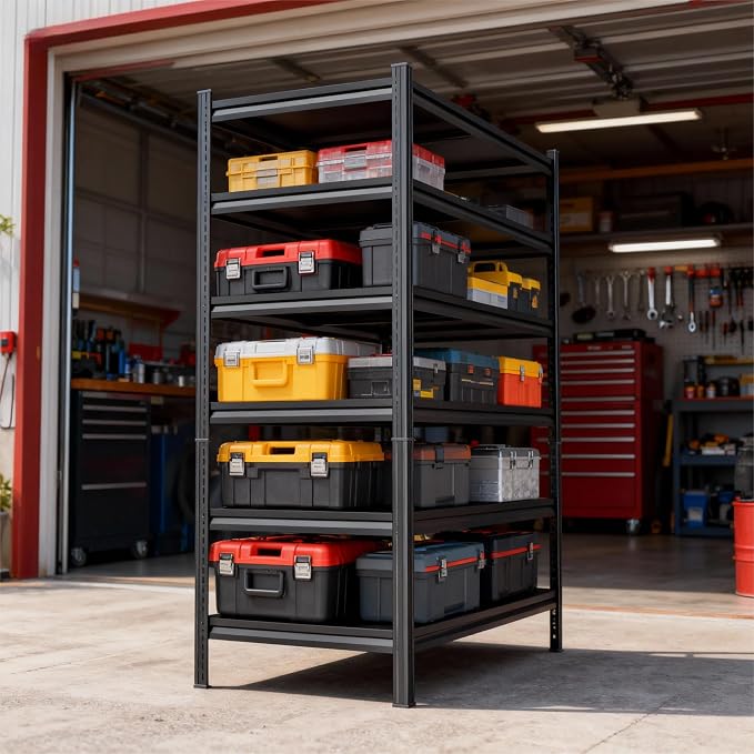 82'' Storage Shelves, Garage Metal Shelving Unit, Adjustable, Double-Layer - Image 4