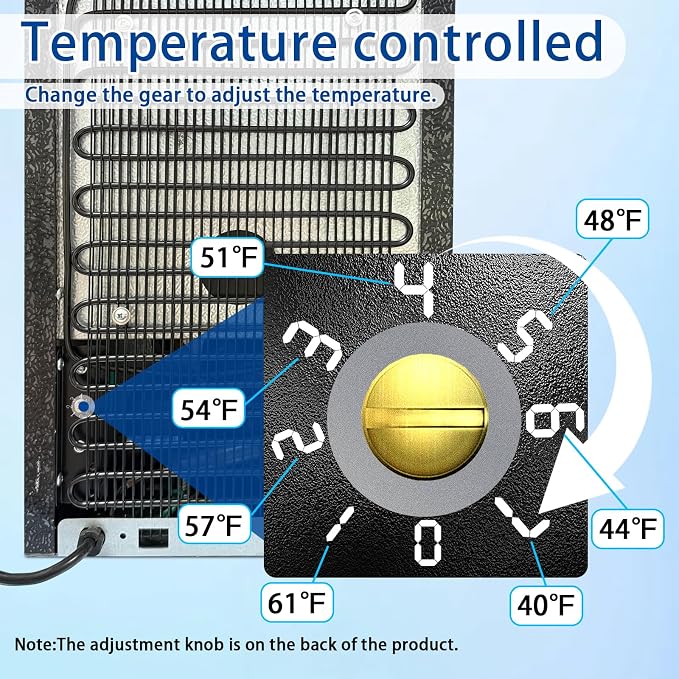 Stopasd Beverage Refrigerator Cooler, 0.9 Cu.Ft/24 Can Mini Fridge - Image 5