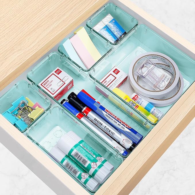 13 PCS Drawer Organizer Set, 5 Varied Size Bathroom and kitchen Drawer cabinet - Image 6