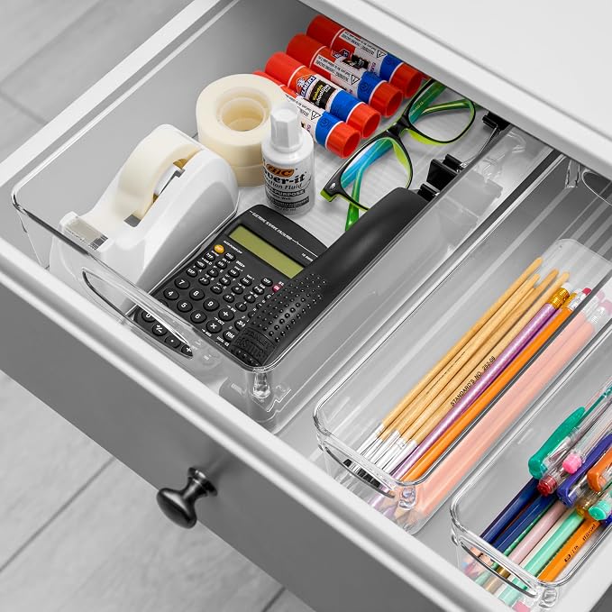 Sorbus Small Clear Plastic Storage Bins - Image 4