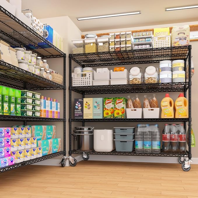 PrimeZone 6 Packs 55.5" W x 24" D x 80" H Heavy Duty Wire Storage Shelves - Image 9