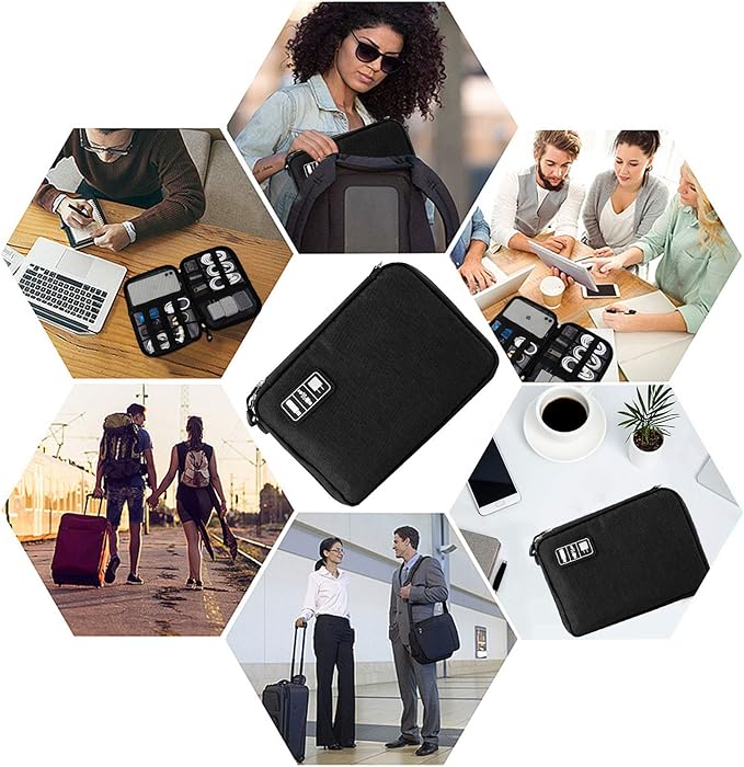 Travel Cable Organizer Bag Waterproof Portable Electronic Accessories Organizer - Image 7
