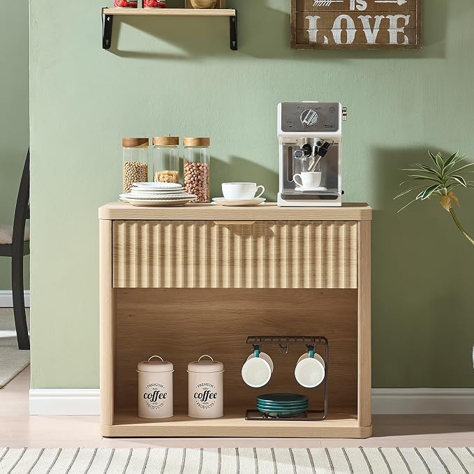LEYAOYAO 31" Wide Fluted Nightstand - Image 4