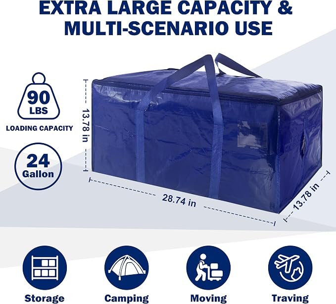 8 Pack Extra Heavy Duty Large Moving Bags - Image 2