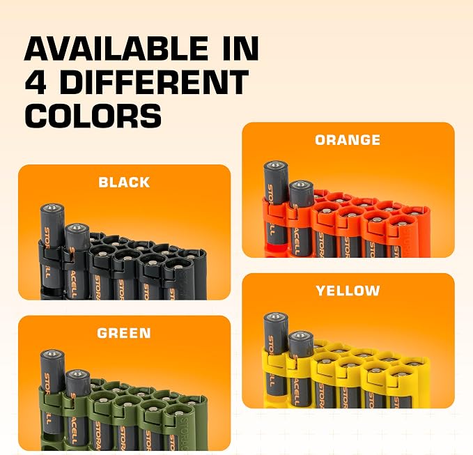 Storacell AA-12 Battery Storage Caddy and Dispenser, Military Green, Holds 12 - Image 5