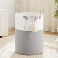 Laundry Basket, Woven Cotton Rope Laundry Hamper, 100L by Artfeel