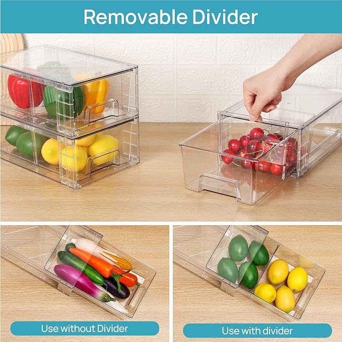 Vtopmart 8 Pack Stackable Storage Drawers, Easily Assemble Containers - Image 5