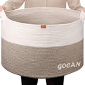 Extra Large Laundry Basket toy storage 22"X22"X14" blanket basket Cotton Rope by GOCAN