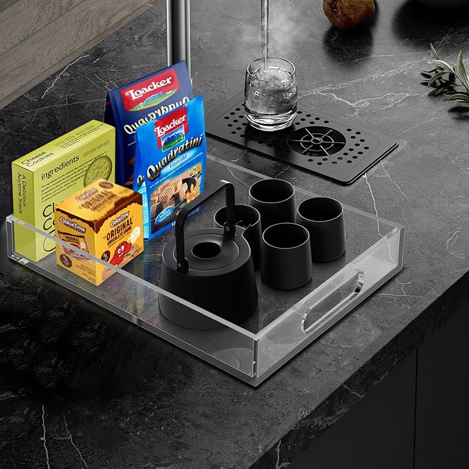 Acrylic Organizer Tray with Handle - Image 3