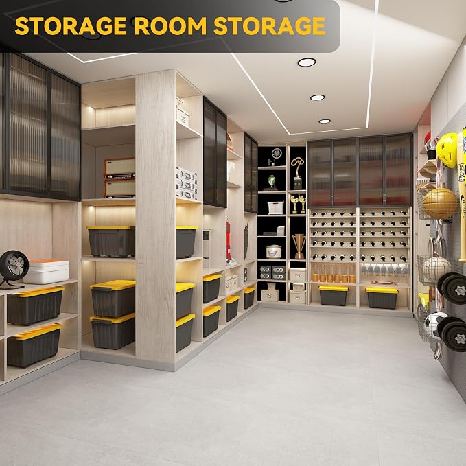 Nazhura 72 Quart Plastic Storage Bin, Stackable and Nestable Storage Boxes - Image 8