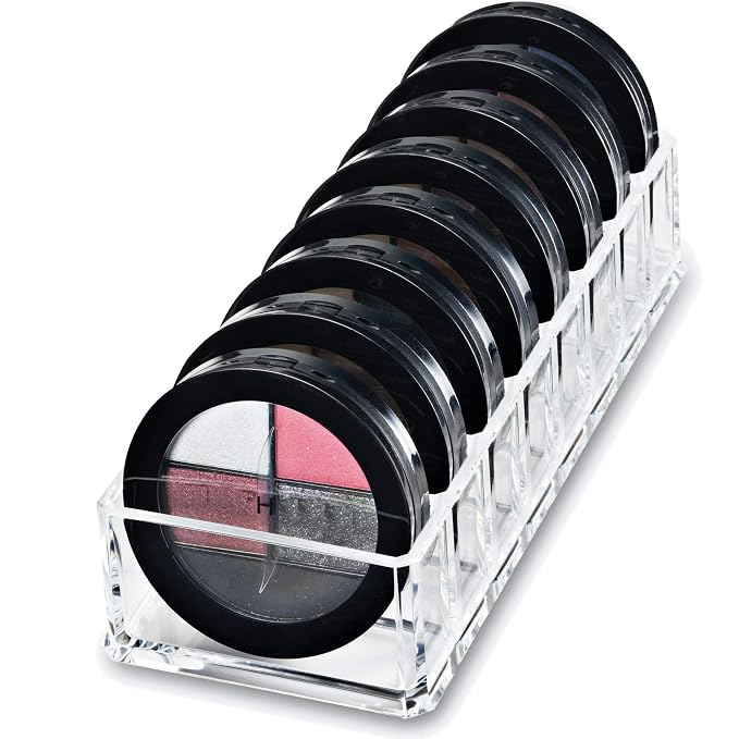 byAlegory Acrylic Compact Makeup Organizer | 8 Space Cosmetic Storage - Image 2