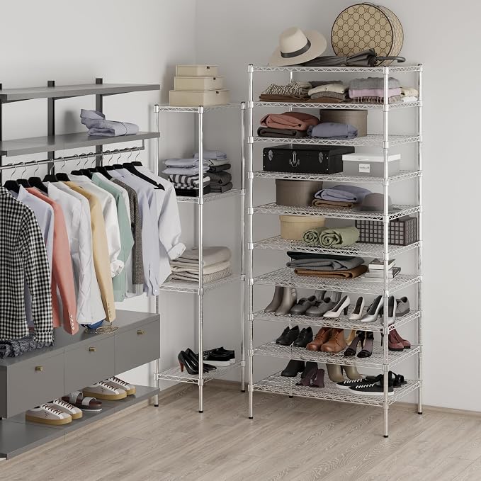 24" Deep x 36" Wide x 86" Height Wire Shelving Kit | 10-Tier | NSF Commercial - Image 4