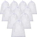 TecUnite 10 Pcs Mesh Bags Drawstring Laundry Bags Large Nylon Mesh Gift by TecUnite