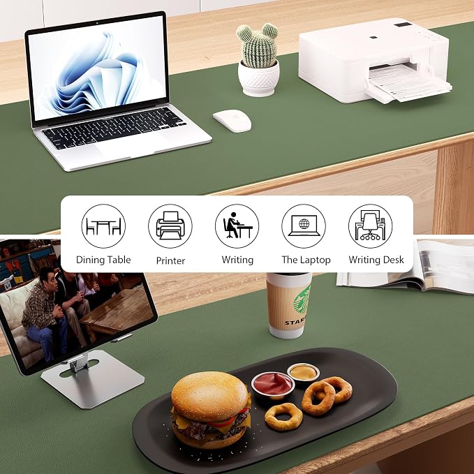 Aothia Leather Desk Pad Protector, Office Desk Mat, Large Mouse Pad, Laptop - Image 8