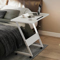 Overbed Bedside Table with Wheels, Small Desk Portable Rolling, Overbed Table by Funecy