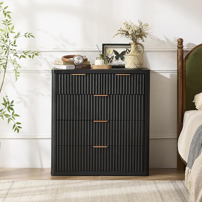 LEYAOYAO Fluted 5 Drawers Dresser - Image 4