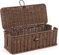 Cable Management Box, Handwoven Faux Rattan Cord Organizer Box by Tohiasen