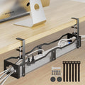DELAMU 25'' Extended Under Desk Cable Management, No Dill Desk Cable Management by DELAMU