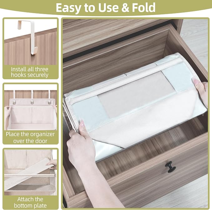 Over Door Organizer with 6 Extra Large Pockets 12 Side Pockets, Hanging Storage - Image 5