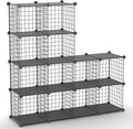 TUMUCUTE Wire Cube Storage Organizer, 12-Cube Metal Storage Shelves Bookshelf by Worththetrustofeverycusto