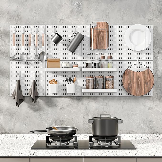 Pegboard Combination Kit, 25.2" x 50.4" Wall Mounted Storage Set - Image 3