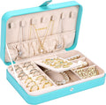 LANDICI Small Jewelry Box for Women Girls, PU Leather Travel Jewelry Organizer by LANDICI