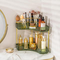 Upgraded 2-Tier Corner Bathroom Countertop Organizer – Spacious Storage by SHUANGQING