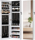 Nicetree Jewelry Armoire with Mirror, Wall/Door Mounted Jewelry Cabinet by Nicetree