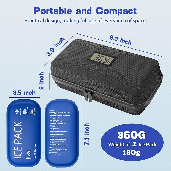 Insulin Cooler Travel Case TSA Approved Diabetic Medicine Cooling Bag - Image 5
