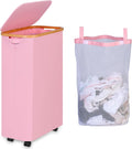 75L Laundry Basket with Wheels, Clothes Hamper by iEGrow