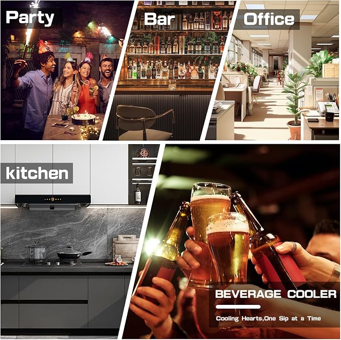 3.1 Cubic Feet Mini Fridge, 110 Can Freestanding Beverage Refrigerator - Image 7