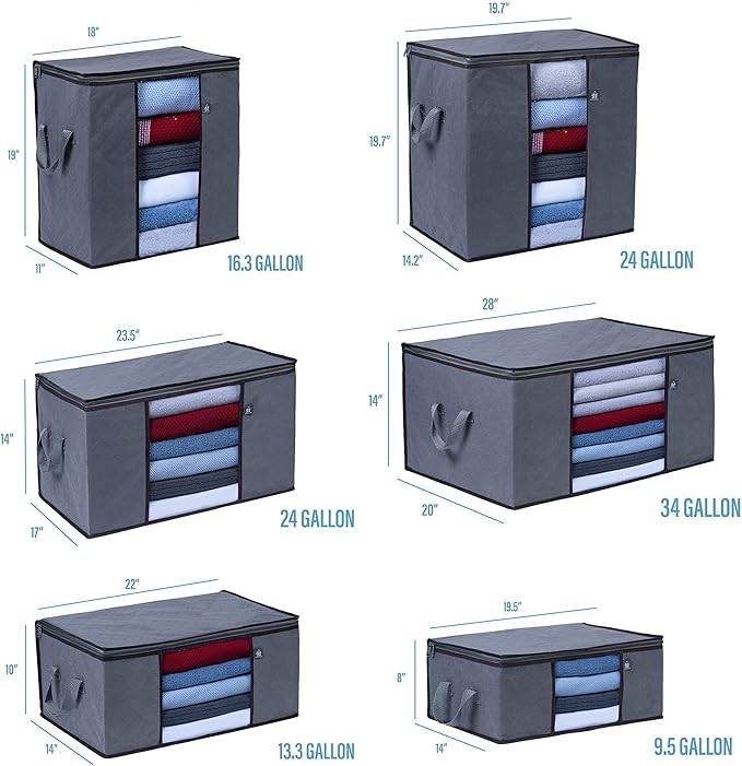 VENO 3 Pack Medium Clothes Storage Bag Organizer - Image 5
